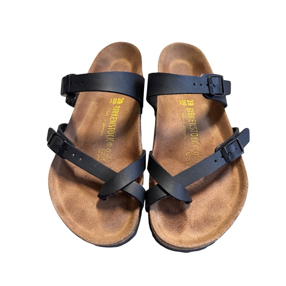 Birkenstock Mayari Size 39 L8 M6 Black Regular Width Strappy Sandals